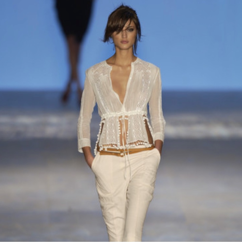 Chloe Cream Boot Cut Pants size 4